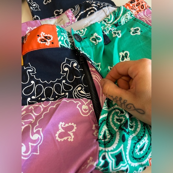 SUN & STONE BANDANA PATCHWORK PANTS - Picture 2 of 9